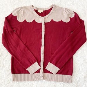 ModCloth Paris Cafe Burgundy Sweater Size XL